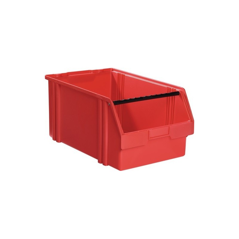 Lot boîte de rangement à ouverture frontale lk la-ka-pe 1 carton(s) de 8 pièce(s) boîte rangement ouv front lk l500/450xl300xh230mm ps rouge - la-ka-p
