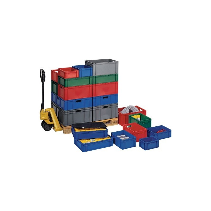 Conteneur de transport gerbables la-ka-pe 1 pièce(s) conteneur transport gerbables l800xl600xh320mm gris pp - la-ka-pe