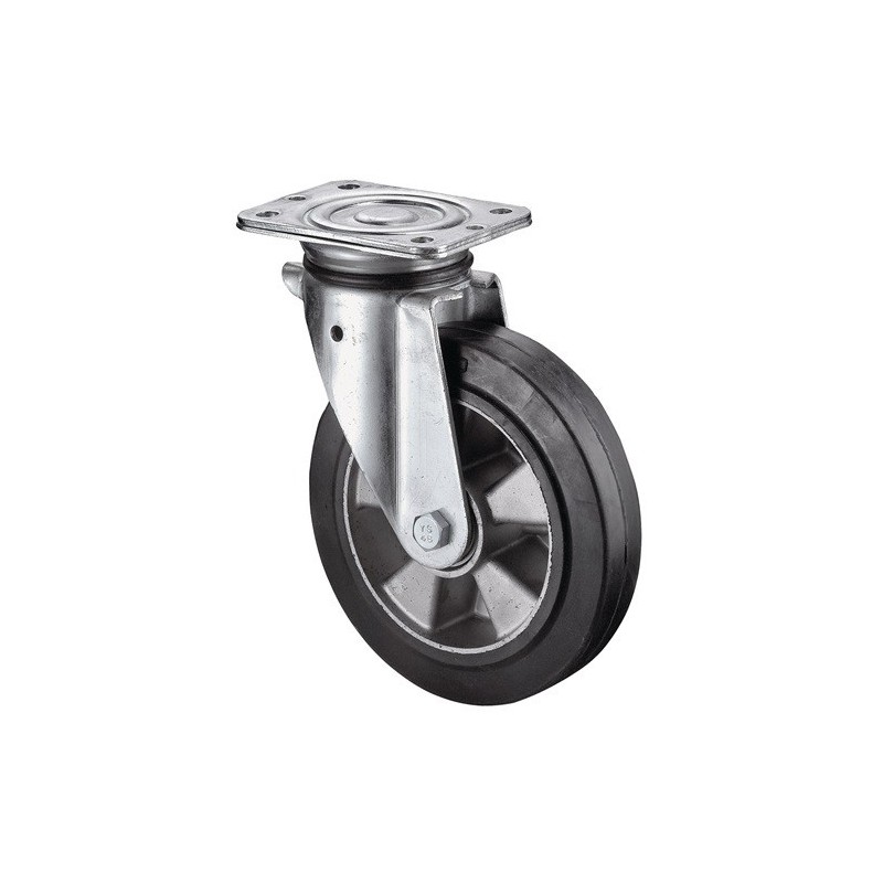 Roulette pivotante de charge lourde n100 bs rollen 1 pièce(s) roulette piv charge lourde n100 ø roue 250mm cap 550kg - bs rollen