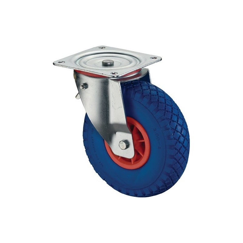 Roulette orientable avec frein bs rollen 1 pièce(s) roulette orientable avec frein ø roue 260mm cap 160kg - bs rollen