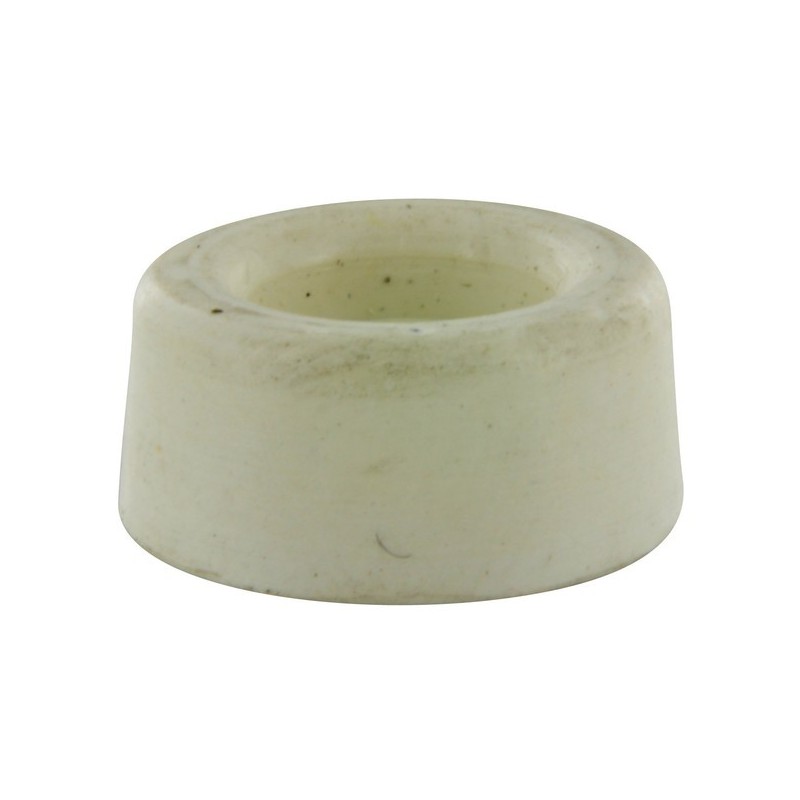 Butée de porte modèle simple 1 sachet(s) de 4 unité(s) butée de porte ø18 x h18 mm - caoutchouc blanc - interges.com