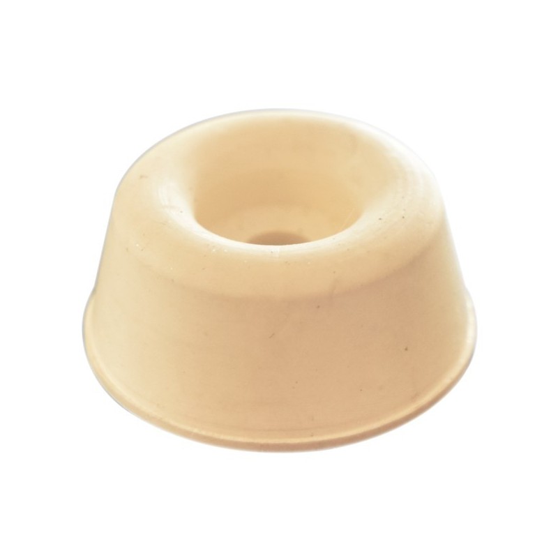 Butée de porte modèle simple 1 sachet(s) de 4 unité(s) butée de porte ø23 x h10 mm - caoutchouc blanc - interges.com