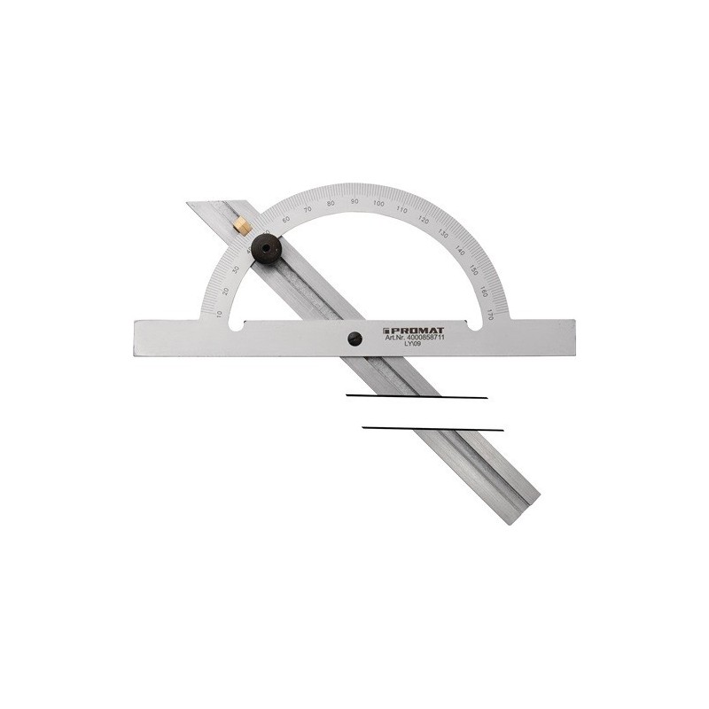 Rapporteur d'angle promat 1 pièce(s) rapporteur d'angle d. de l'arc gradué 100 mm - promat