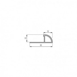 Quart de rond fermé PVC blanc 10 mm 2.5 m