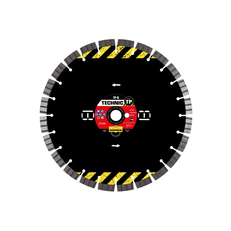 Disque diamant technic tp b béton et matériaux 350 mm 1 pièce(s) disque diamant technic tp b ø350x25.4 - samedia
