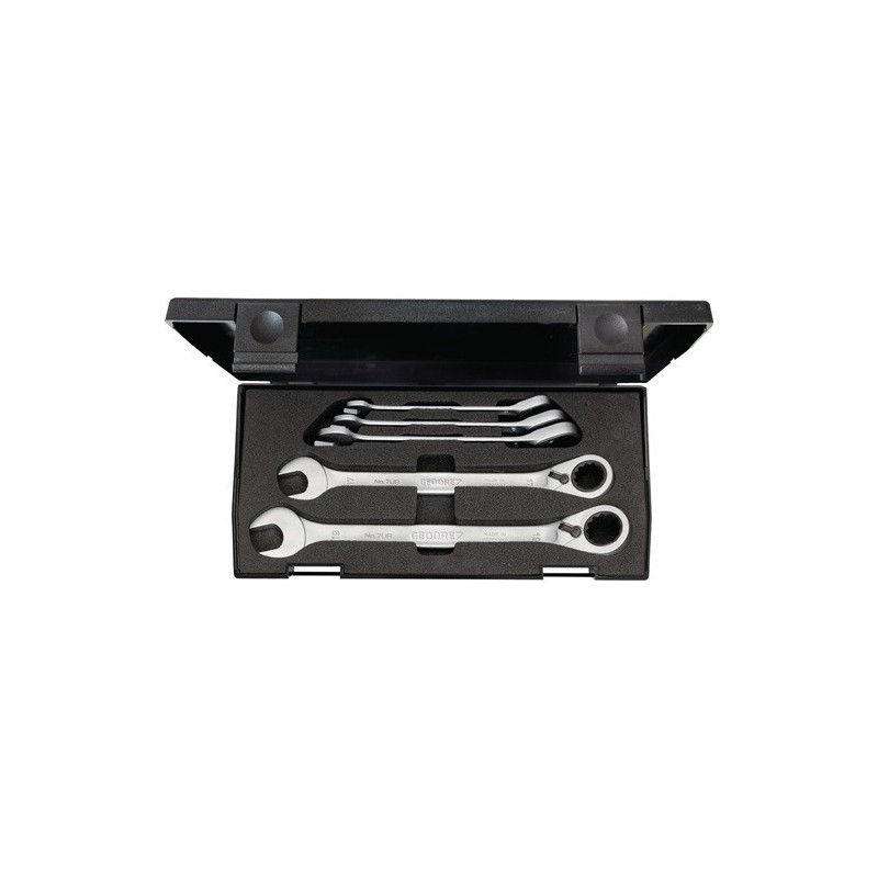 Jeu clés mixtes cliquet 7 ur-005 5 pcs. ouv clés 8-19mm 1 pièce(s) jeu clés mixtes cliquet 7 ur-005 5 pcs. ouv clés 8-19mm - gedore