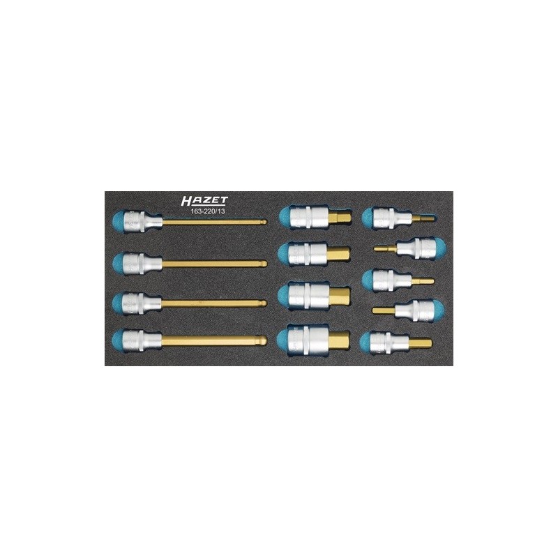 Jeu d'outils 163-466/106 ∙ Creux carré 6,3 mm, creux carré 12,5