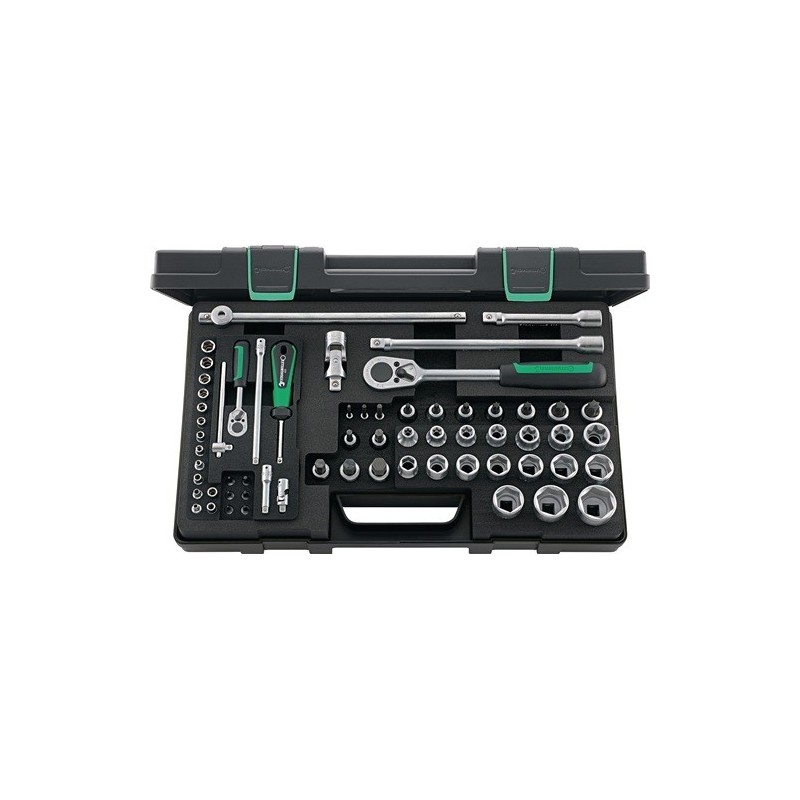 Jeu de clés à douille 86tx 63 pièces 1/4 + 1/2 po. 1 pièce(s) jeu de clés à douille 86tx 63 pièces 1/4 + 1/2 po. - stahlwille