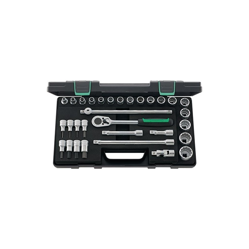 Jeu de clés à douille 50/54/25/6 kn 31 pièces 1/2 po. 1 pièce(s) jeu de clés à douille 50/54/25/6 kn 31 pièces 1/2 po. - stahlwille