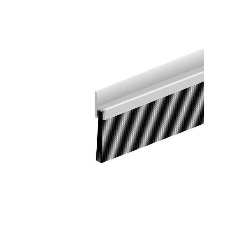 Bas de porte garage en aluminium avec brosse ibs bas de porte garage alu. ibs-50 250 cm 1 pièce(s) - france calfeutrage