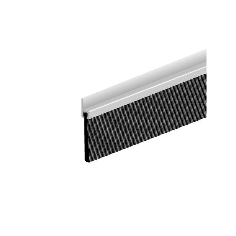 Bas de porte garage en aluminium avec brosse ibs bas de porte garage alu. ibs-60 250 cm 1 pièce(s) - france calfeutrage