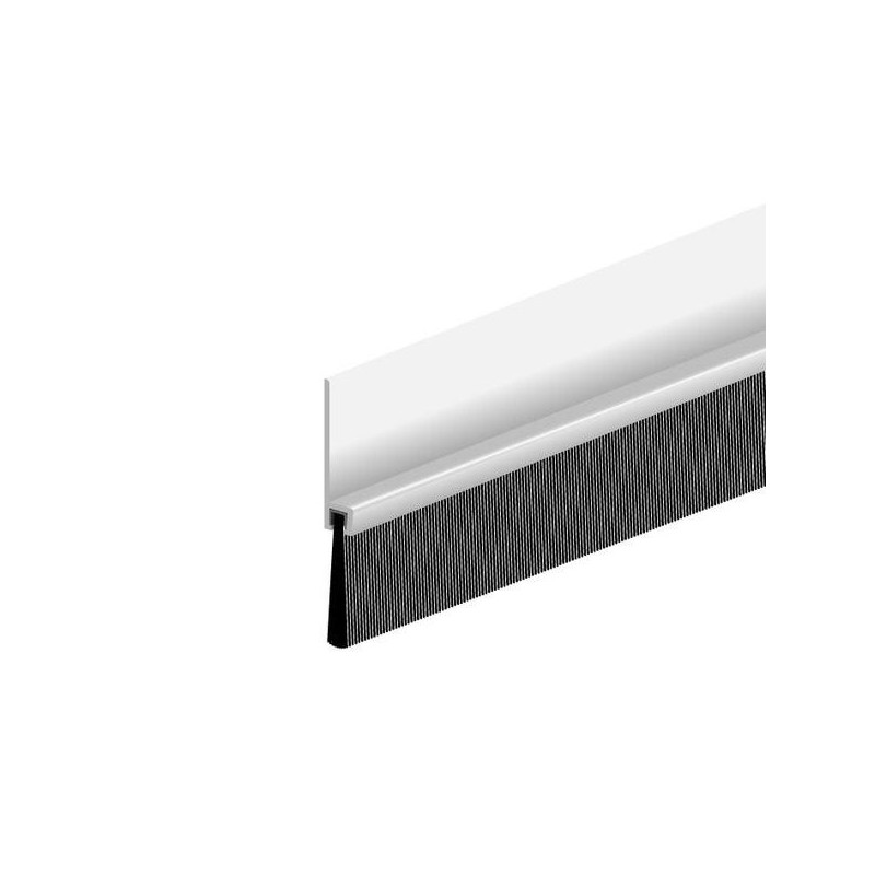 Bas de porte garage en aluminium avec brosse ibs bas de porte garage alu. ibs-70 100 cm 1 pièce(s) - france calfeutrage