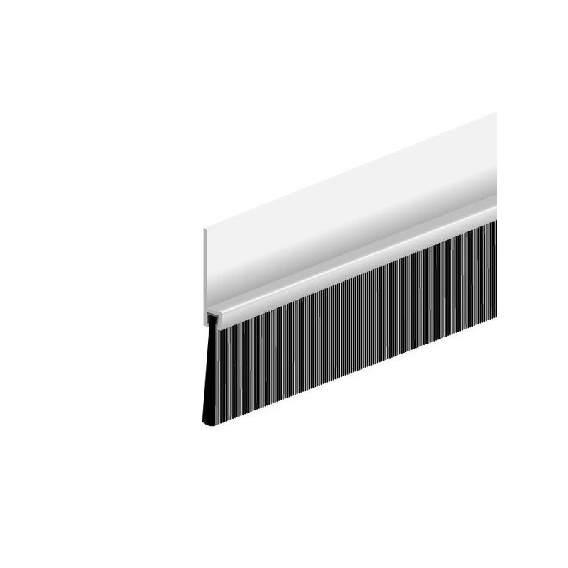 Bas de porte garage en aluminium avec brosse ibs bas de porte garage alu. ibs-80 250 cm 1 pièce(s) - france calfeutrage
