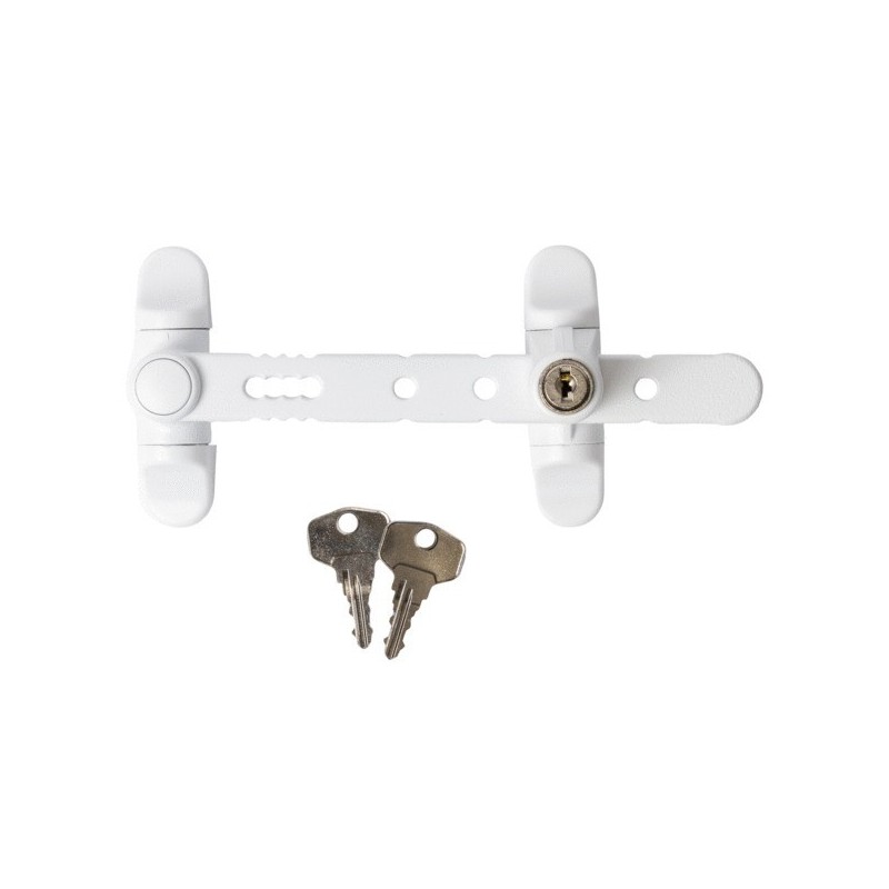 Entrebâilleurs de sécurité airlock blanc 1 pièce(s) à vis zamak entrebâilleur de fenêtre entrebâilleur sécurité pour fenêtre airlock à clé - blanc à c