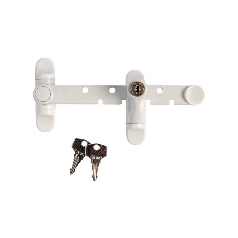 Entrebâilleurs de sécurité airlock blanc 1 pièce(s) à vis zamak entrebâilleur de fenêtre à clé entrebâilleur sécurité pour fenêtre airlock plus - blan