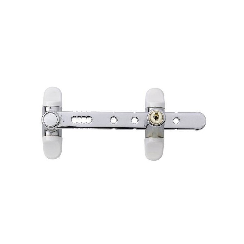 Entrebâilleurs de sécurité airlock 1 pièce(s) à vis zamak chromé entrebâilleur de fenêtre à clé entrebâilleur sécurité pour fenêtre airlock à clé - ch