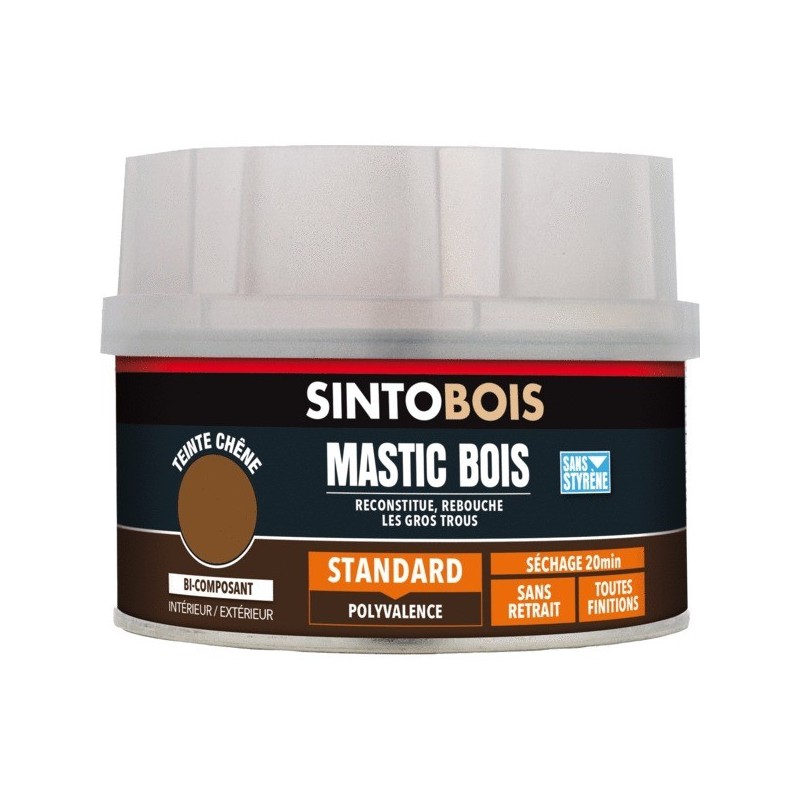 Mastic bois standard bi-composant mastic à bois chêne 1 pot(s) de 580 millilitre(s) - sinto