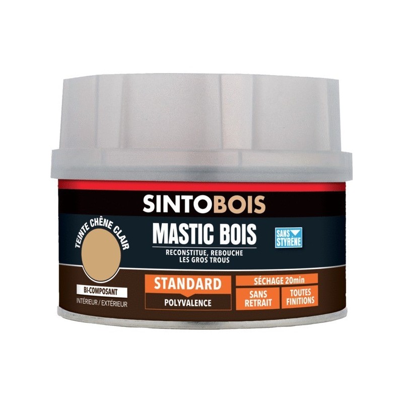 Mastic bois standard bi-composant mastic à bois chêne clair 1 pot(s) de 198 millilitre(s) - sinto
