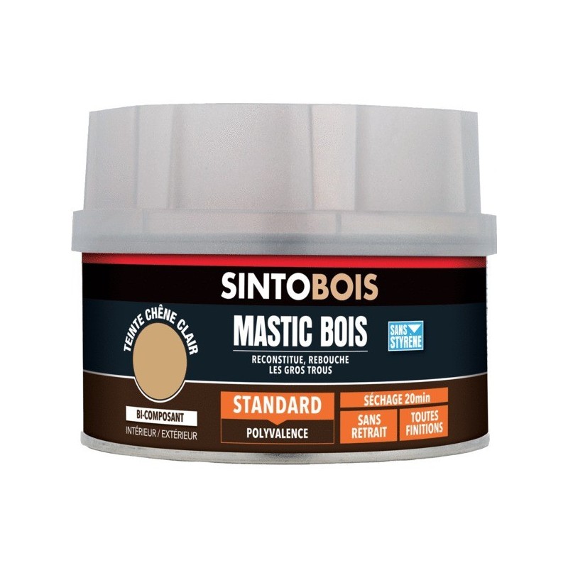 Mastic bois standard bi-composant mastic à bois chêne clair 1 pot(s) de 580 millilitre(s) - sinto