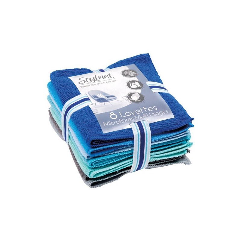 Lavettes microfibre bouclée 30 x 30 cm 1 lot(s) de 8 pièce(s) microfibres lavettes microfibre bouclée 30 x 30 cm - desamais distribution