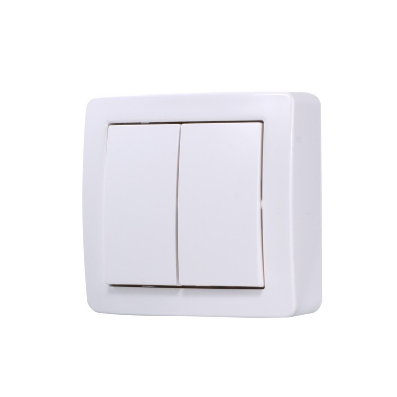 Double va-et-vient alrea blanc polaire double va-et-vient alrea blanc polaire 1 pièce(s) monobloc automatique en saillie va-et-vient - schneider