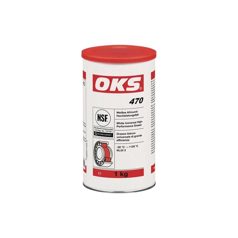 Lot graisse universelle à hautes performance oks 470 oks 1 carton(s) de 10 pièce(s) graisse universelle hautes perf 470 blanc nsf h2 1 kg boîte - oks