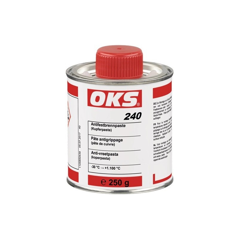 Lot pâte anti-grippage (pâte cuivre) oks 240 oks 1 carton(s) de 10 pièce(s) pâte anti-grippage (pâte cuivre) oks 240 250 g - oks