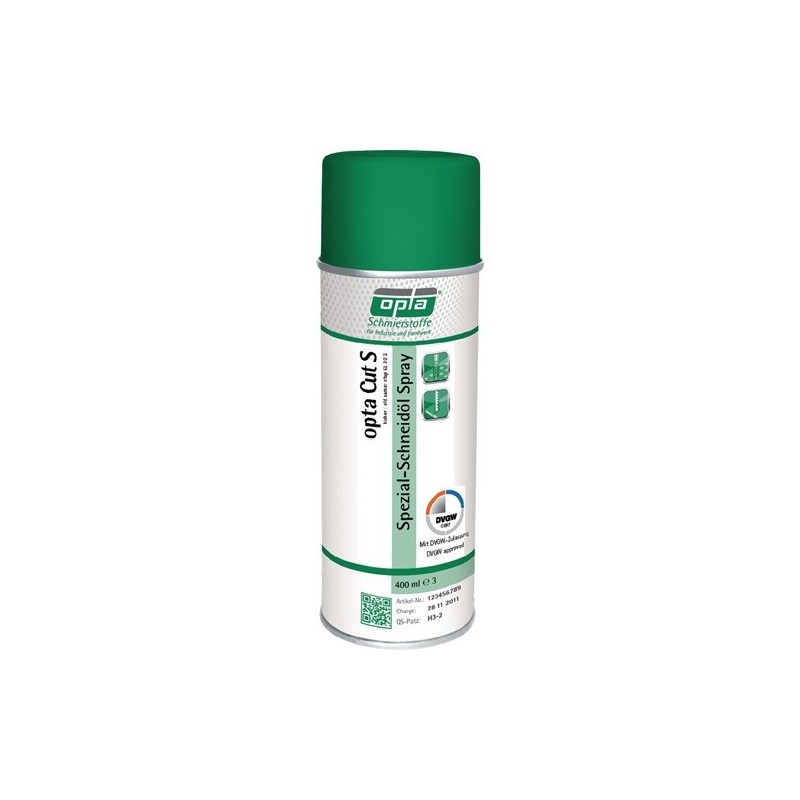 Huile de coupe spéciale cut s dvgw opta 1 carton(s) de 12 pièce(s) huile de coupe spéciale cut s dvgw 400 ml - opta