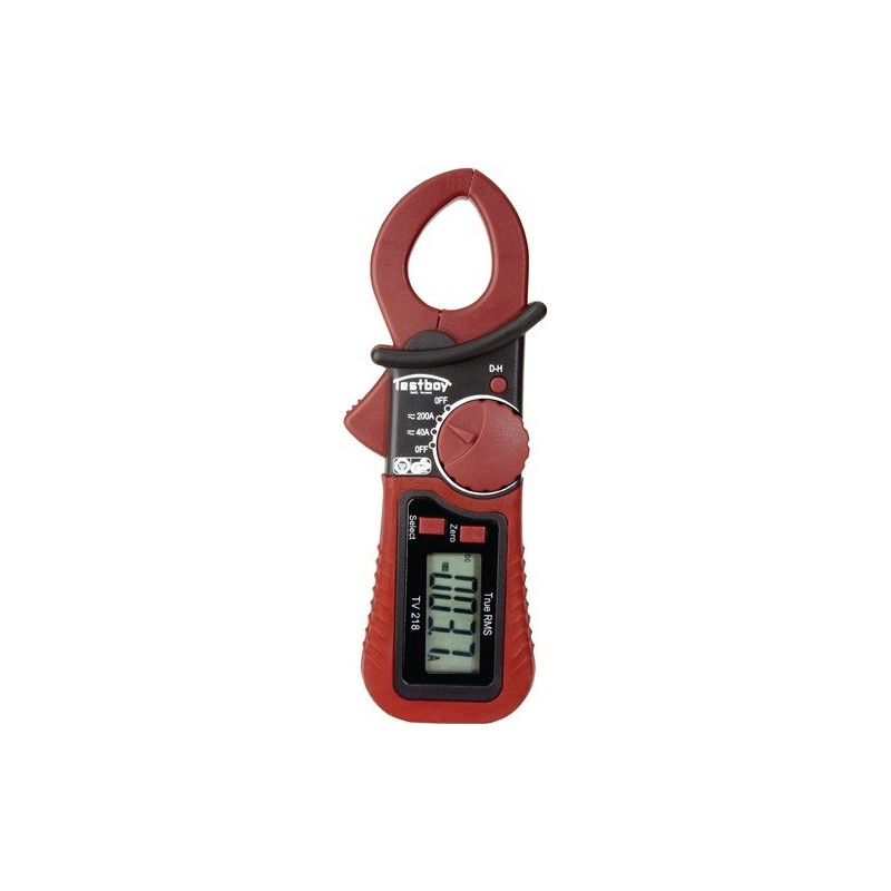 Pince ampèremétrique tv 218 10 ma-200 a ac/dc 1 pièce(s) pince ampèremétrique tv 218 10 ma-200 a ac/dc - testboy