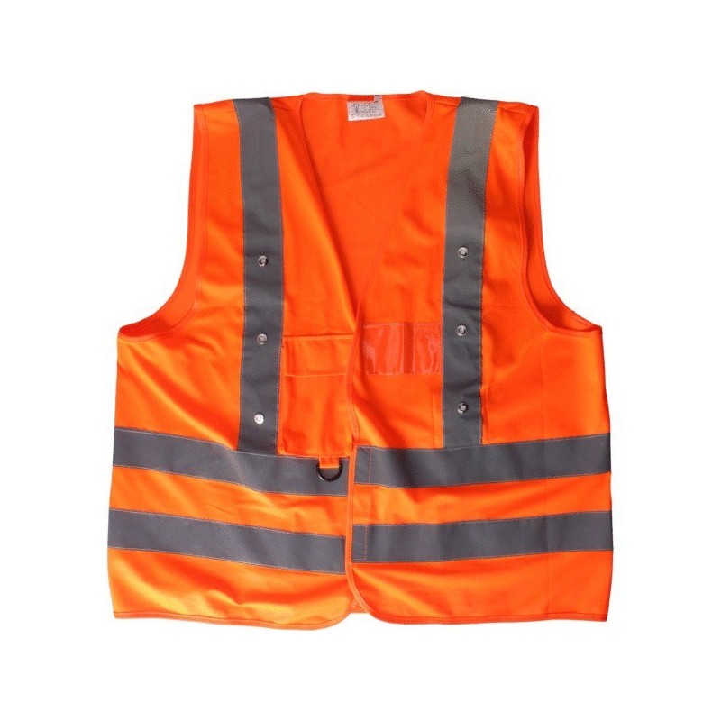 Gilet sécurité led rechargeable gilet 200 - 300 g xl polyester orange 0 1 pièce(s) gilet sécurité led rechargeable classe 2 - arlux