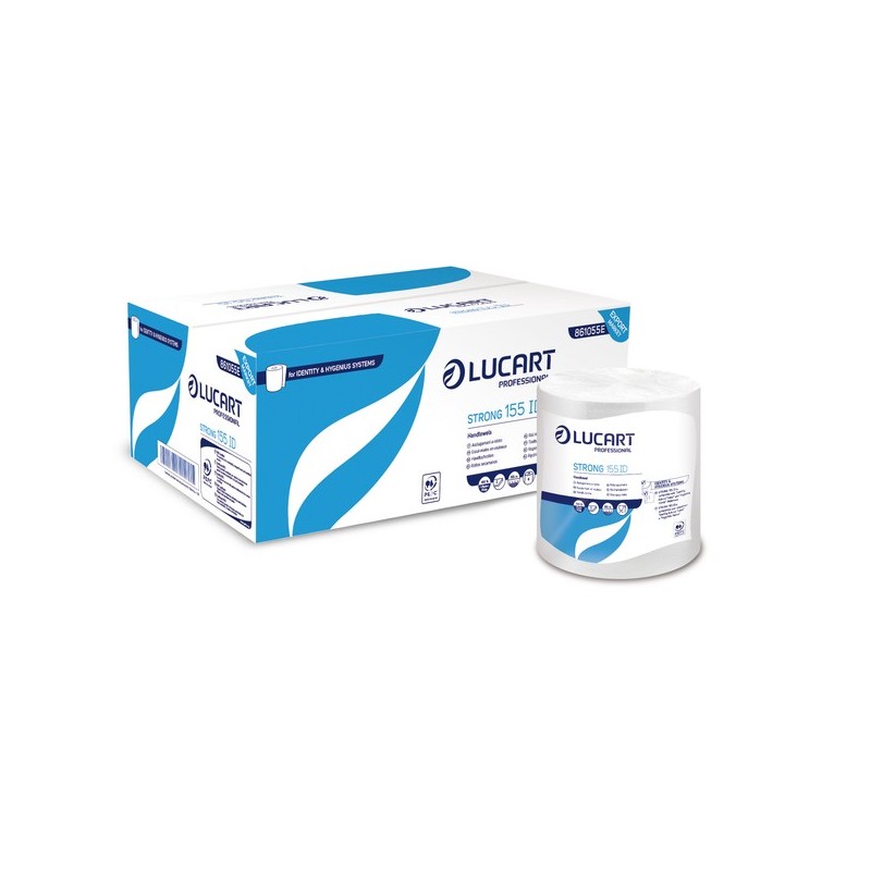 Essuie-mains identity blanc essuie-mains identity 1 paquet(s) de 6 rouleau(x) rouleau individuel 0 2 gaufrée pure ouate 22 g/m² 20 cm 3.8 cm - lucart