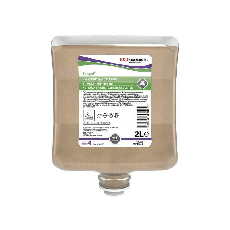 Pâtes nettoyantes solopol classic 1 cartouche(s) de 2 litre(s) pâte nettoyante solopol 2l liquide savon d'atelier - sc johnson professional sas