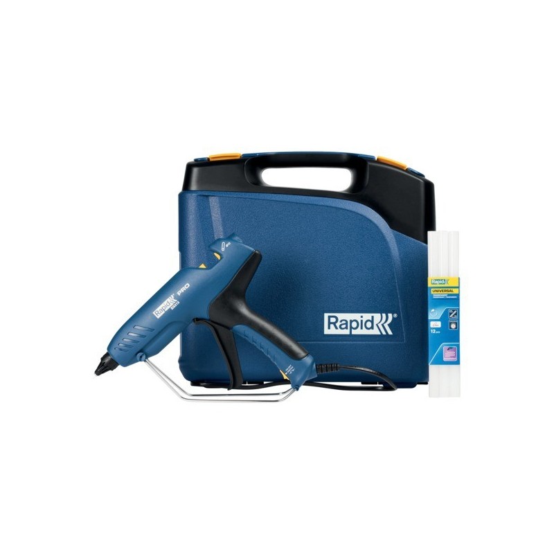 Pistolet à colle eg313 secteur 0.7 kg 100 w 1 coffret(s) pistolet à colle eg313 en coffret avec colle 195 °c 900 g/h - rapid