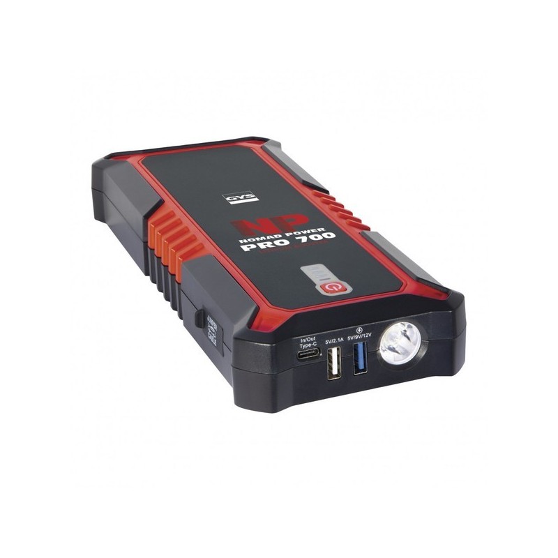 Booster lithium nomad power 700 12v engins agricoles, véhicules légers, véhicules utilitaires, 2 roues 1 kit(s) booster lithium nomad power 700 - gys