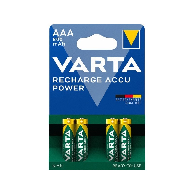 Piles rechargeable power accu piles rechargeables lr06 / aa / 2100 mah power accu lr06 / aa rechargeable (nickel métal hydrure) 1 blister(s) de 4 pièc