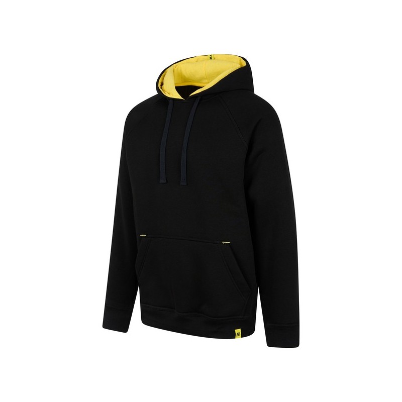 Sweat à capuche luigi 3xl 300 - 400 g entre 1 et 3 coton / polyester sweat noir/jaune 1 pièce(s) jaune, noir sweat à capuche luigi noir/jaune t3xl - c