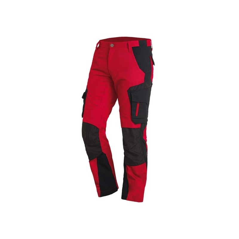 Pantalons florian pantalon florian rouge-noir t58 200 - 300 g entre 4 et 6 pantalon 58 coton, polyamide 1 pièce(s) noir / rouge noir, rouge - fhb orig