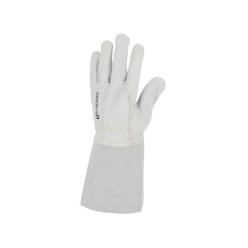Gants soudure tout fleur de chèvre non 7 chèvre, cuir 1 sachet(s) de 10 paire(s) gant soudure chèvre manchette t7 chaleur et feu, soudeur - singer fre