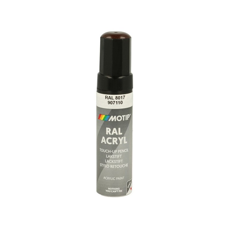 Pinceau retouche peinture Brun chocolat brillant acrylique RAL 8017 Mo