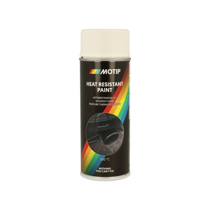 Peinture hautes températures motip aérosol haute température blanc supports neufs ou sains courante blanc 1 heure(s) solvantée intérieur/extérieur 1 a