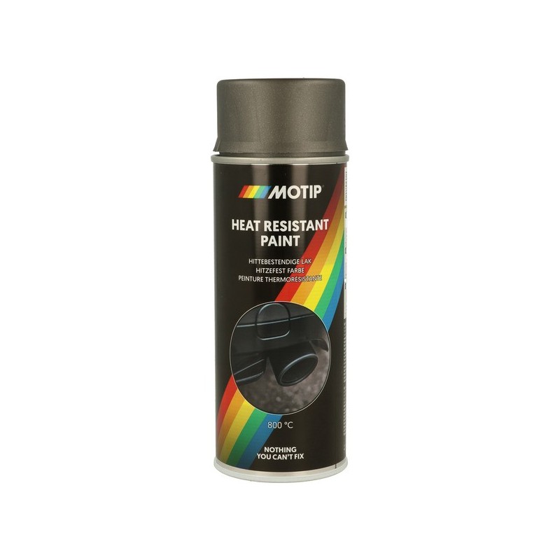 Peinture hautes températures motip aérosol haute température anthracite supports neufs ou sains courante 1 heure(s) gris solvantée intérieur/extérieur