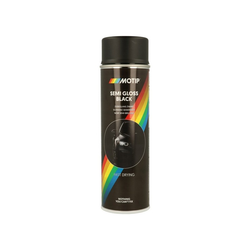 Peinture universelle aérosol noir satinée supports neufs ou sains courante 2 heure(s) 2 m²/l 2 solvantée noir intérieur/extérieur 1 aérosol(s) de 500