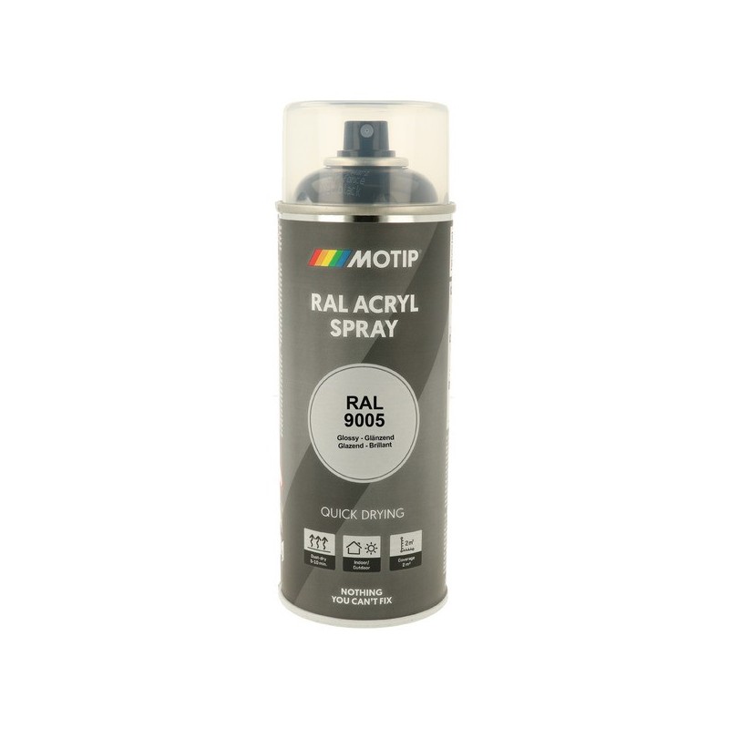 Peinture industrial aérosol peinture acry. ral 9005 noir profond brillant supports neufs ou sains courante 2 heure(s) noir solvantée intérieur/extérie
