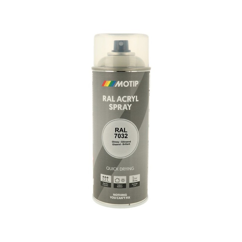 Peinture industrial aérosol peinture acry. ral 7032 gris galet brillant supports neufs ou sains courante 2 heure(s) gris solvantée intérieur/extérieur