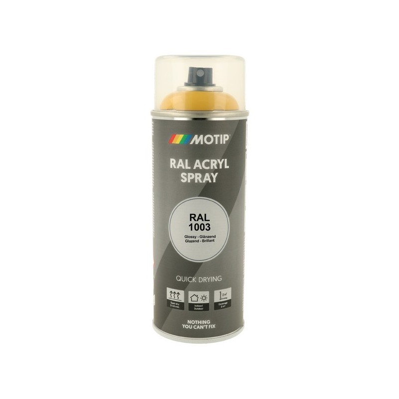Peinture industrial aérosol peinture acry. ral 1003 jaune de sécurité brillant supports neufs ou sains courante 2 heure(s) jaune solvantée intérieur/e