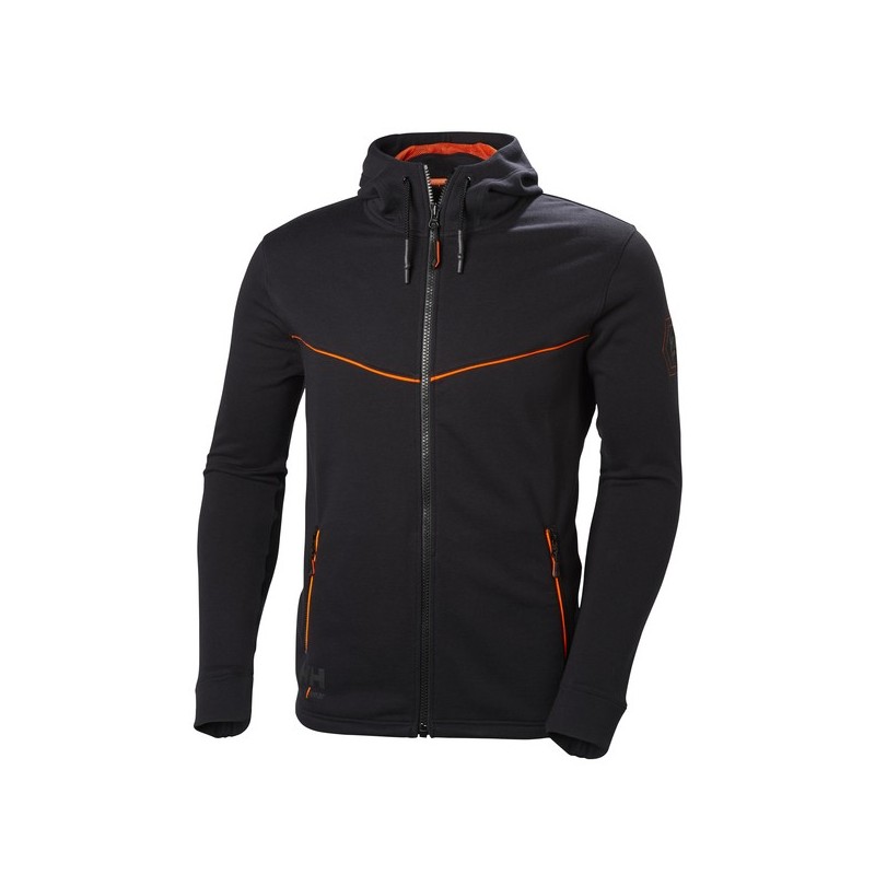 Sweat zippé chelsea evolution s pull noir 300 - 400 g entre 1 et 3 coton / polyester 1 pièce(s) sweat zippé chelsea evolution noir ts - helly hansen