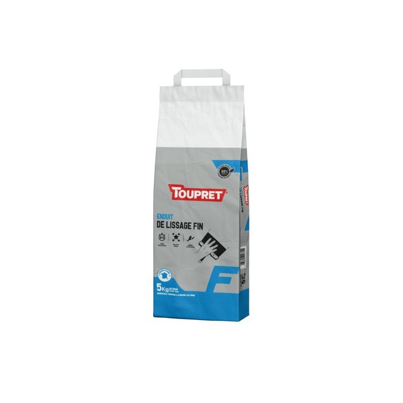 Enduit de lissage f en poudre 24 heure(s) enduit de lissage extra'lissage en poudre 1 sac(s) de 5 kilogramme(s) lissage poudre ancien fond peint, béto