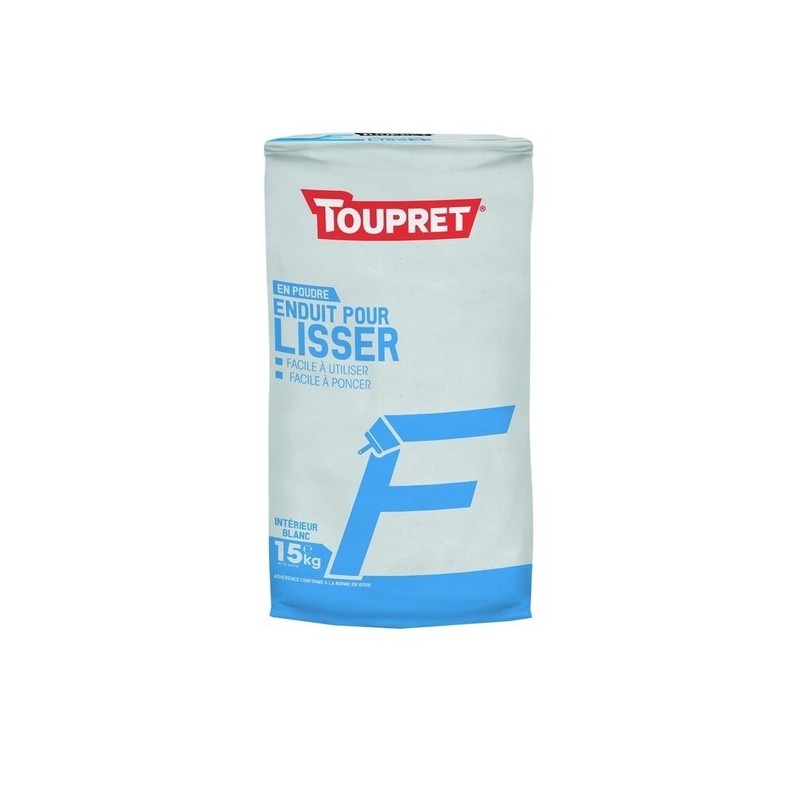 Enduit de lissage f en poudre 24 heure(s) enduit de lissage extra'lissage en poudre 1 sac(s) de 15 kilogramme(s) lissage poudre ancien fond peint, bét