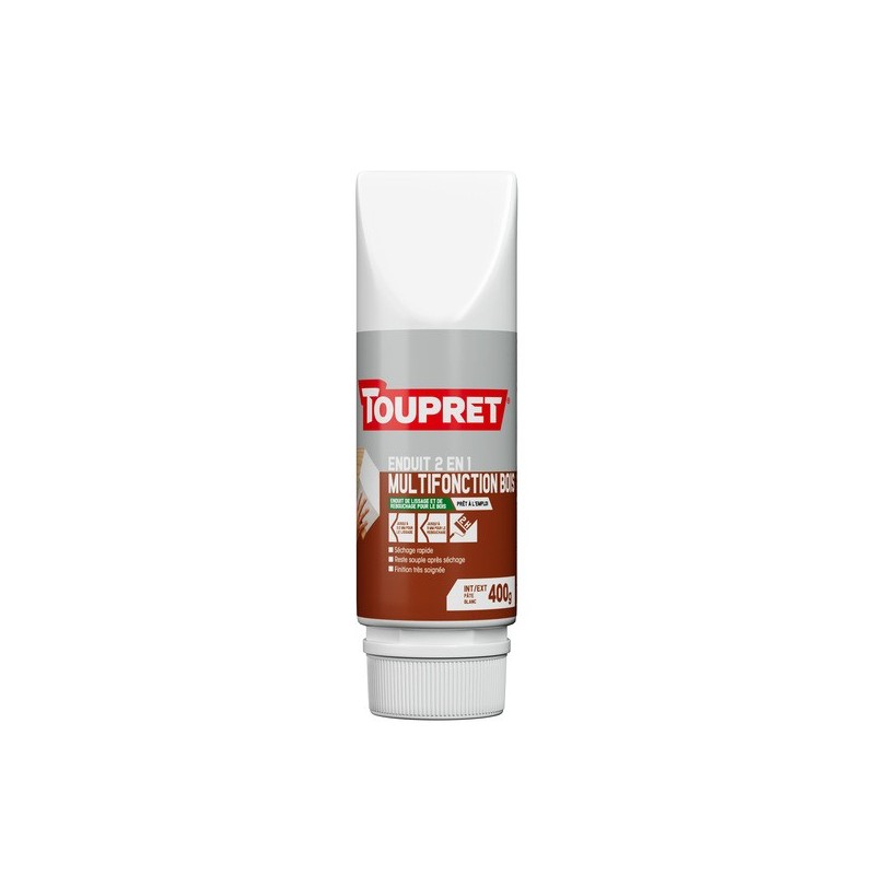 Enduit de lissage multifonction bois 2 en 1 pâte 2 heure(s) 1 tube(s) de 400 gramme(s) pâte lissage enduit de lissage multifonction bois 2 en 1 pâte b