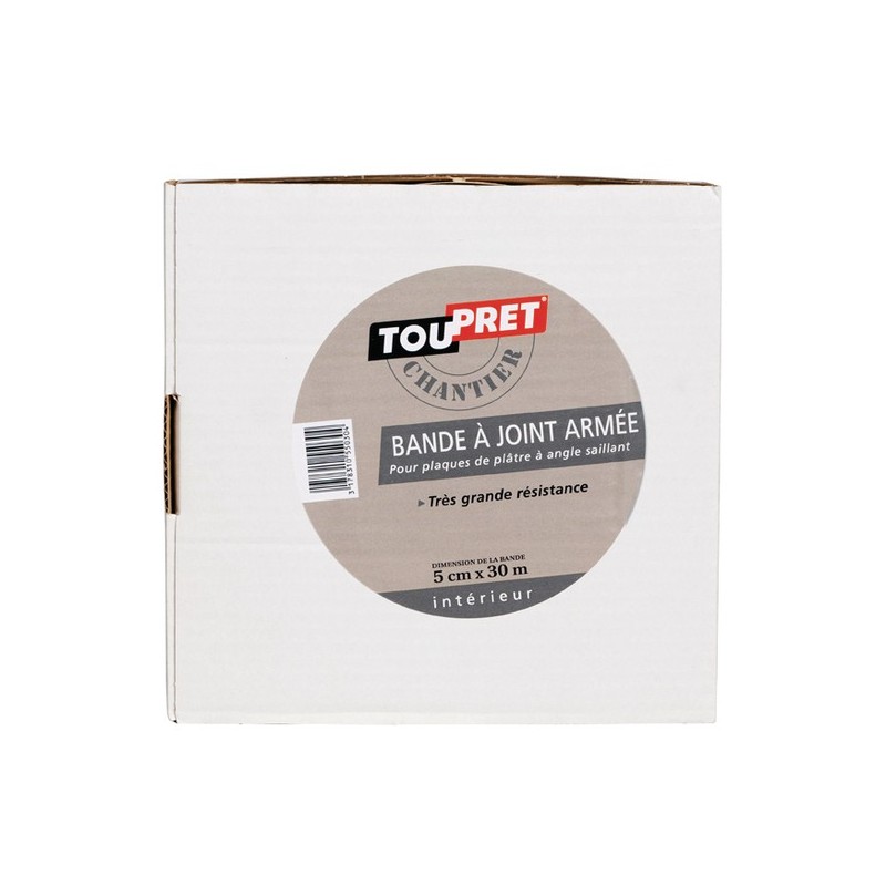 Bandes à joints armées bande à joints armées 5cm 1 rouleau(x) de 30 mètre(s) linéaire oui armé - toupret